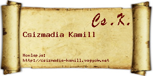 Csizmadia Kamill névjegykártya